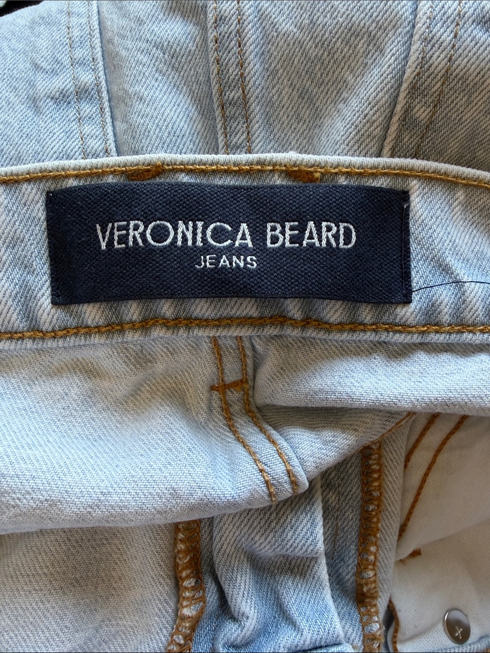Veronica Beard Dylan High Rise Straight Ankle Jeans Cuffed Ankle Sz 31 NEW - Picture 11 of 13